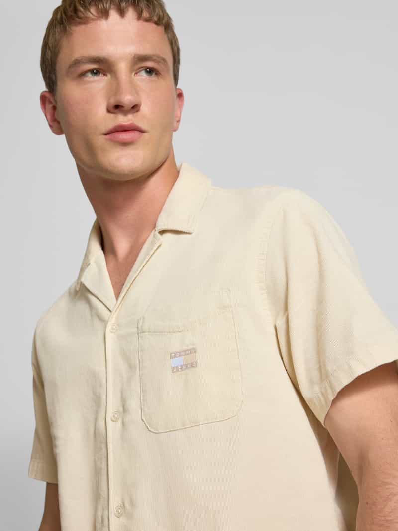 Tommy Jeans Regular fit corduroy overhemd van puur katoen