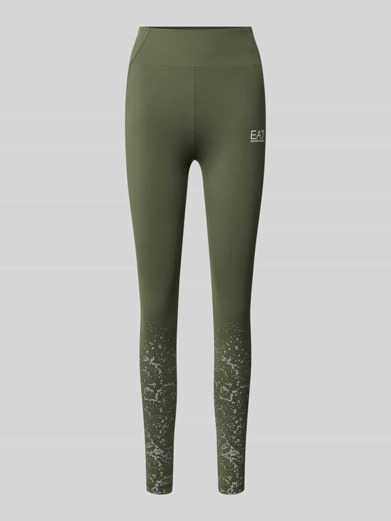 EA7 Emporio Armani Super skinny fit legging met labelprint