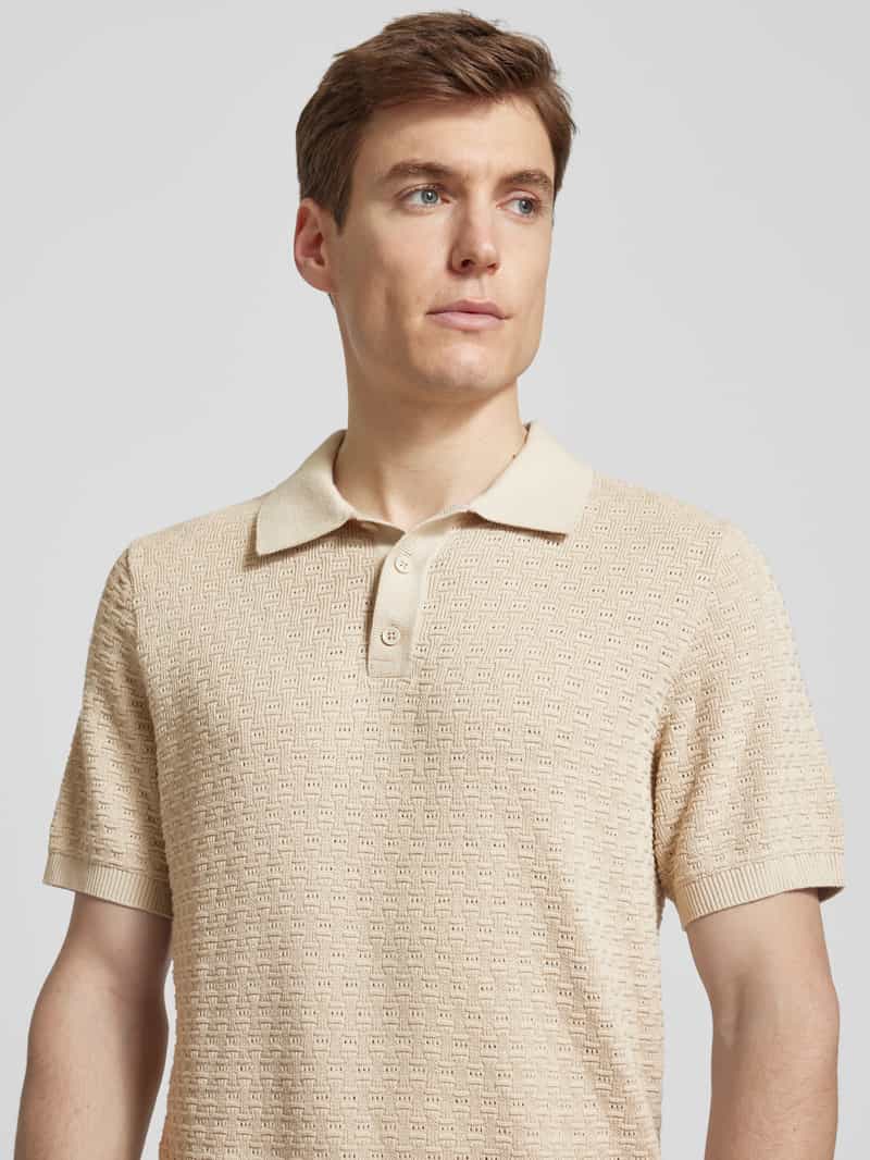 MCNEAL Regular fit poloshirt met structuurmotief