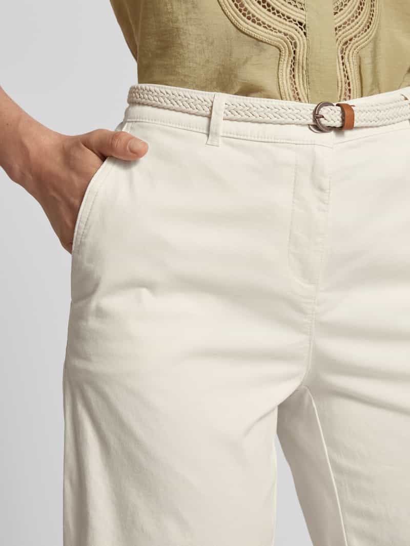 Christian Berg Woman Bermuda met riem en Franse steekzakken