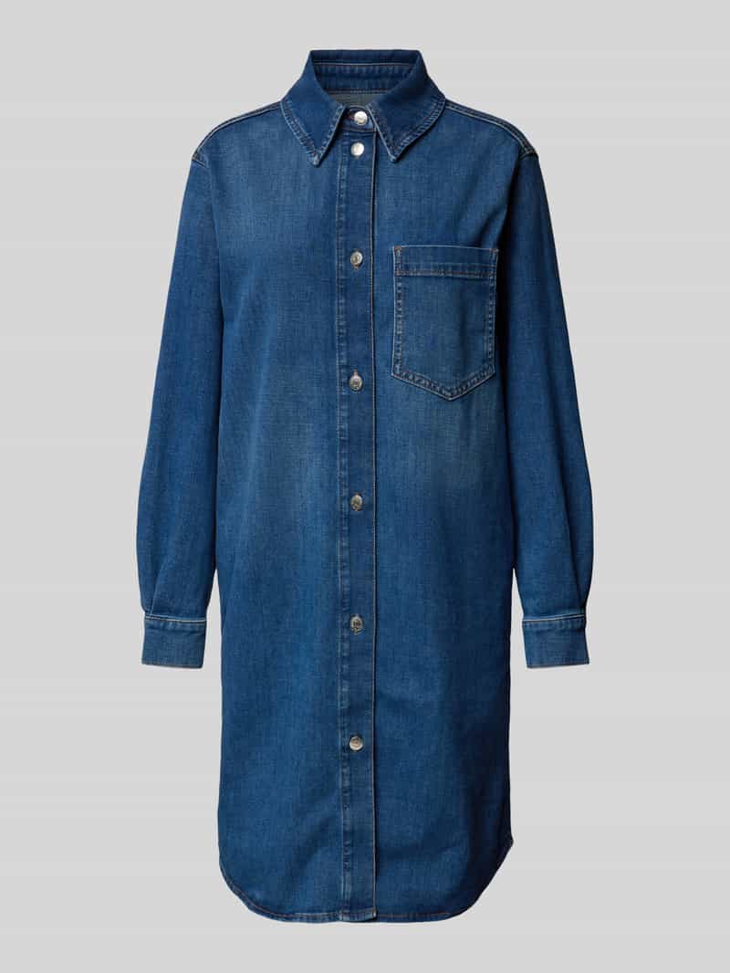 Marc O'Polo Loose fit jeansjurk van katoenmix met contrastnaden