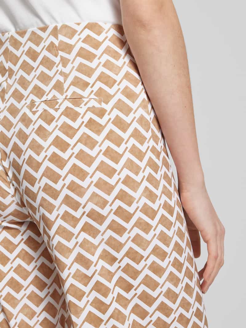 SEDUCTIVE Wide leg stoffen broek met elastische band model 'KIMBERLEY'