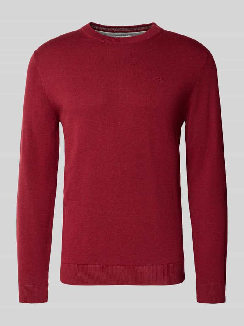 Tom Tailor Trui met ronde hals met geborduurd logo