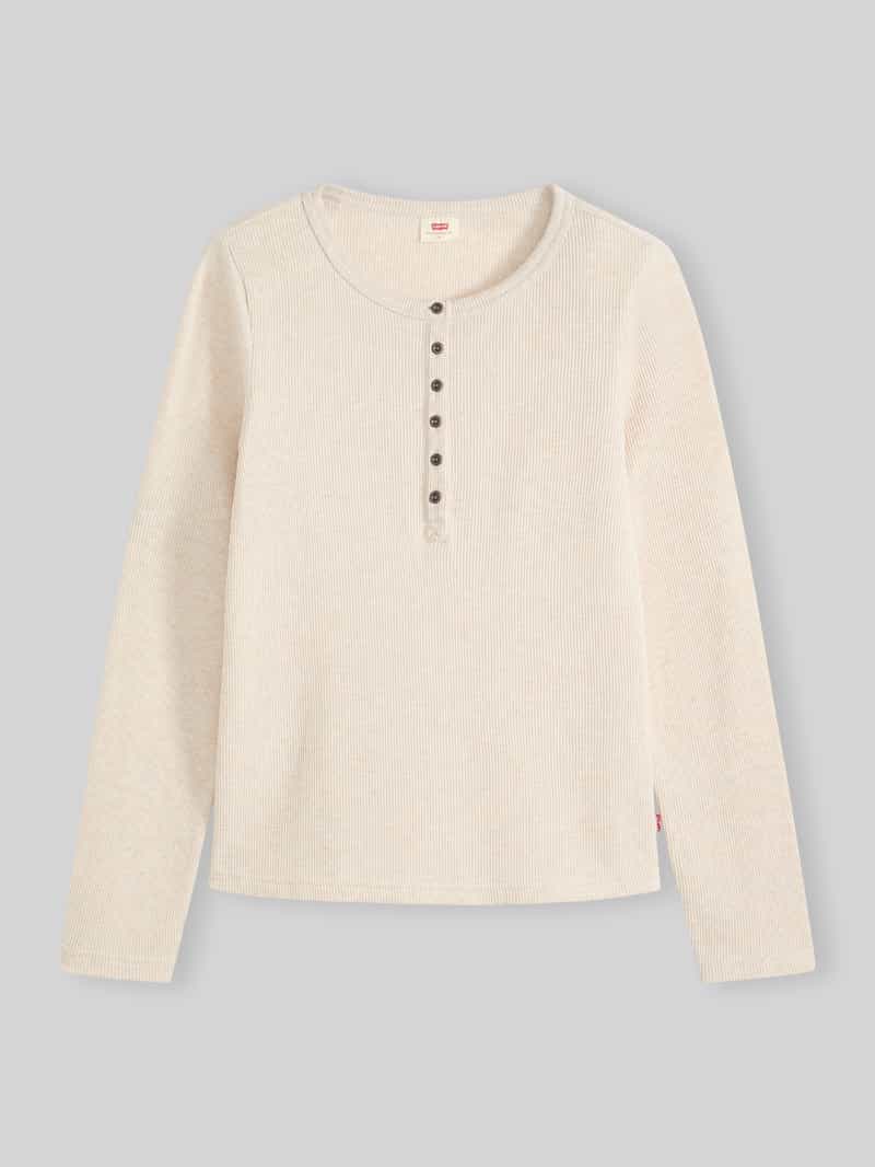 Levi's Regular fit shirt met lange mouwen van katoenmix met wafelstructuur