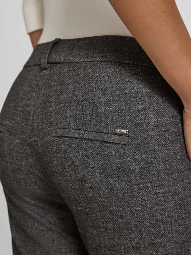 TONI Flared stoffen broek met vaste persplooien model 'Jenny'