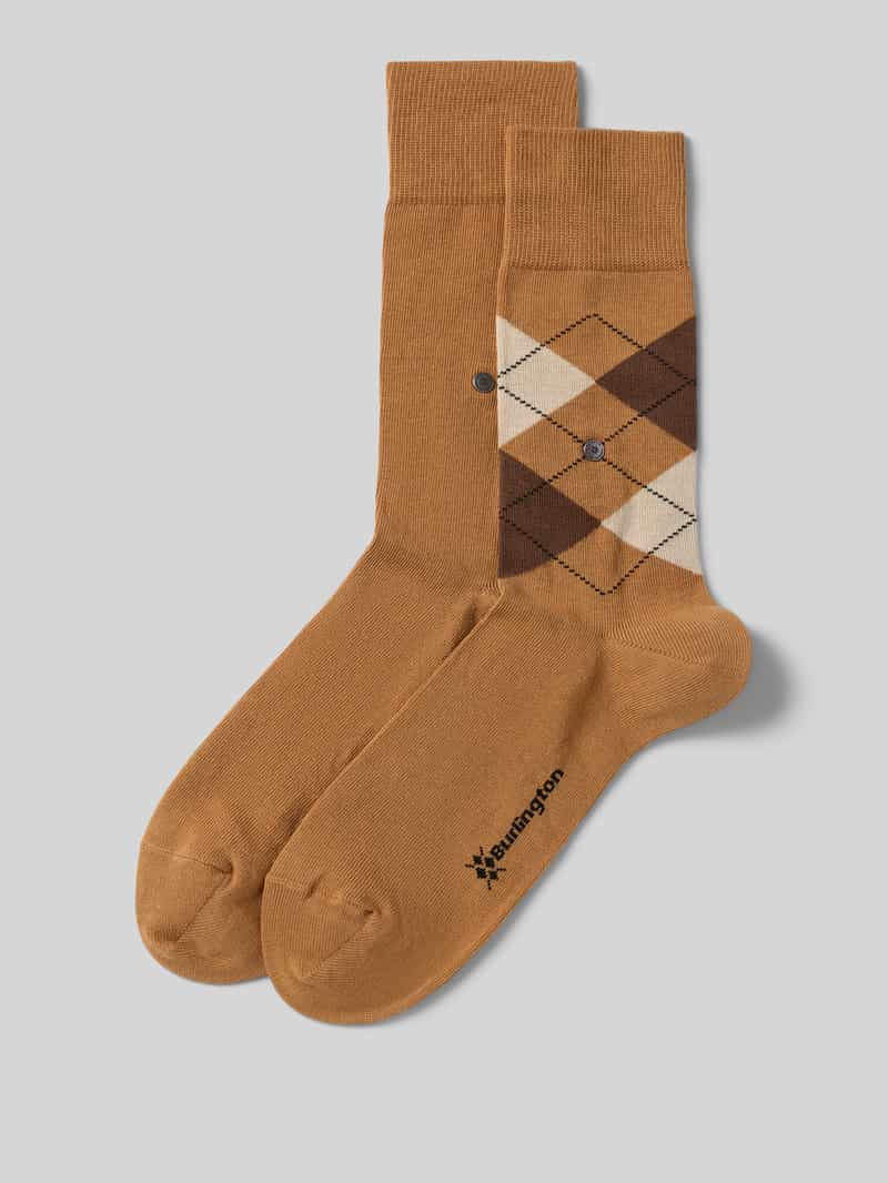 Burlington Sokken met labeldetail in een set van 2 paar