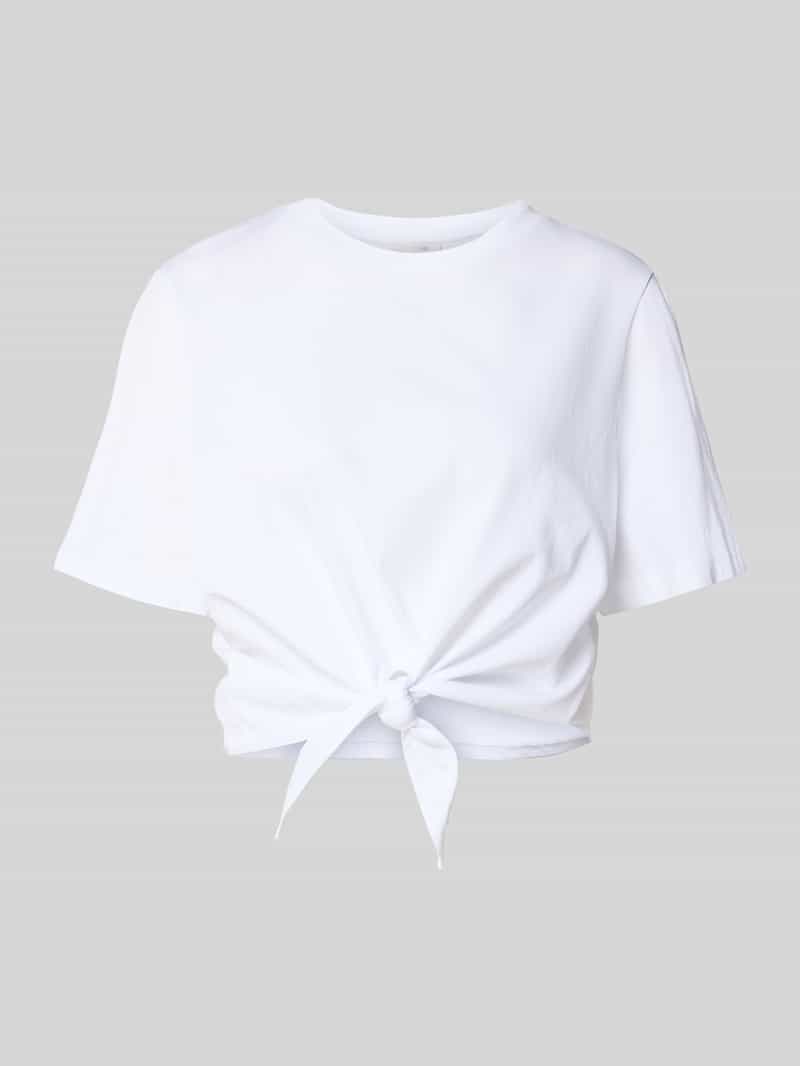 Rich & Royal Kort T-shirt met knoopdetail