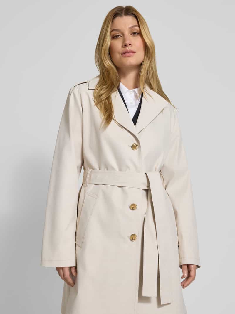 Liu Jo White Trenchcoat met reverskraag en strikceintuur