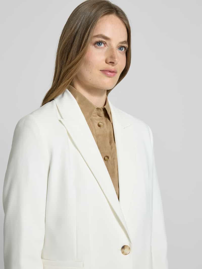 s.Oliver BLACK LABEL Getailleerde lange blazer met viscose