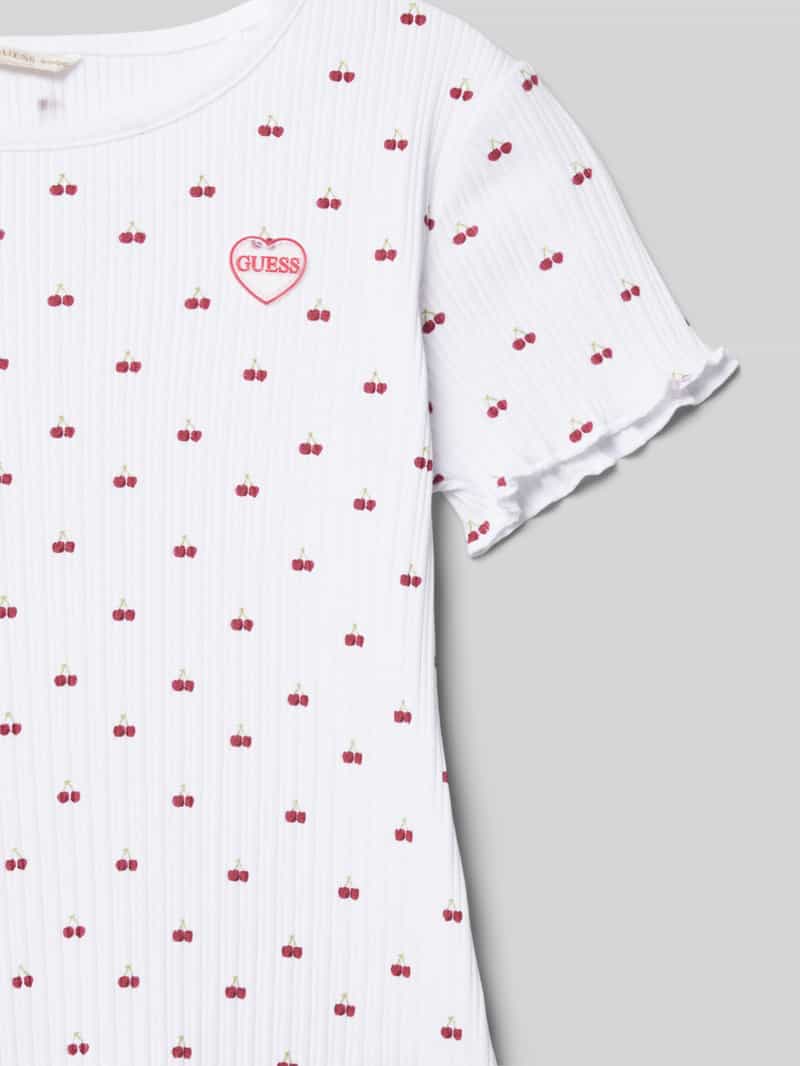 Guess T-shirt met geschulpte zoom