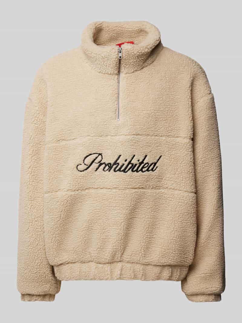 Regular Fit troyer van teddyfleece model 'Woodford'