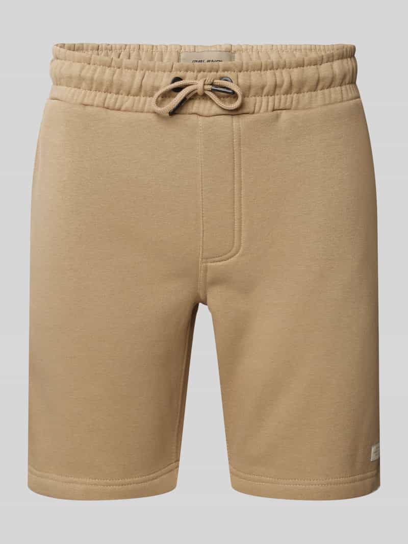 Blend Korte regular fit sweatshorts met labelpatch
