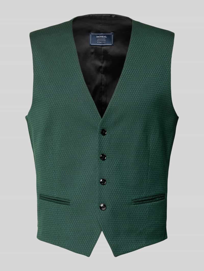 MCNEAL Slim fit gilet met paspelzakken