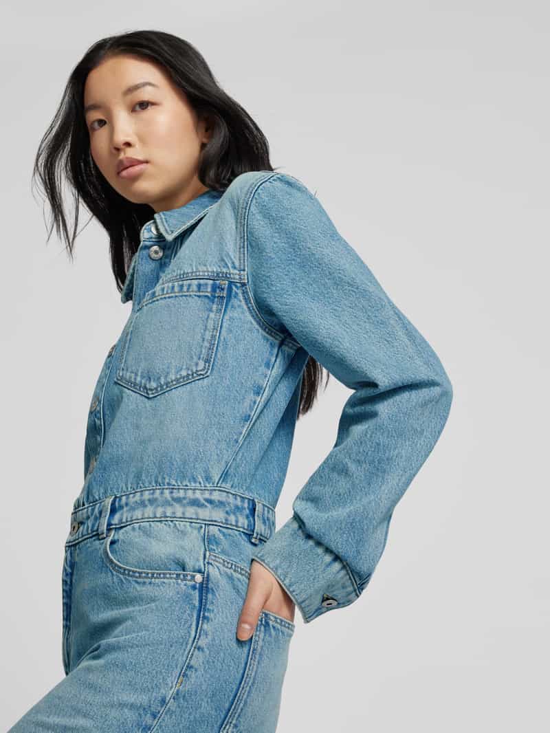 Jake*s Casual Jeansjurk met opgestikte borstzakken