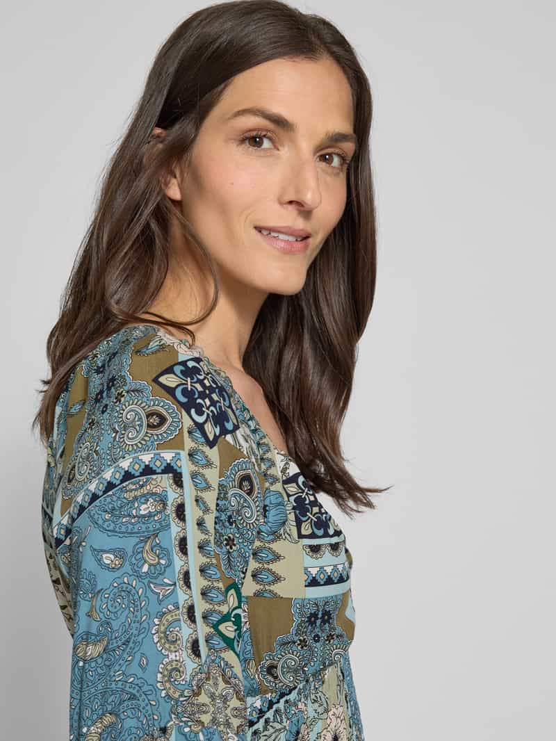 Apricot Midi-jurk van viscose met trompetmouwen
