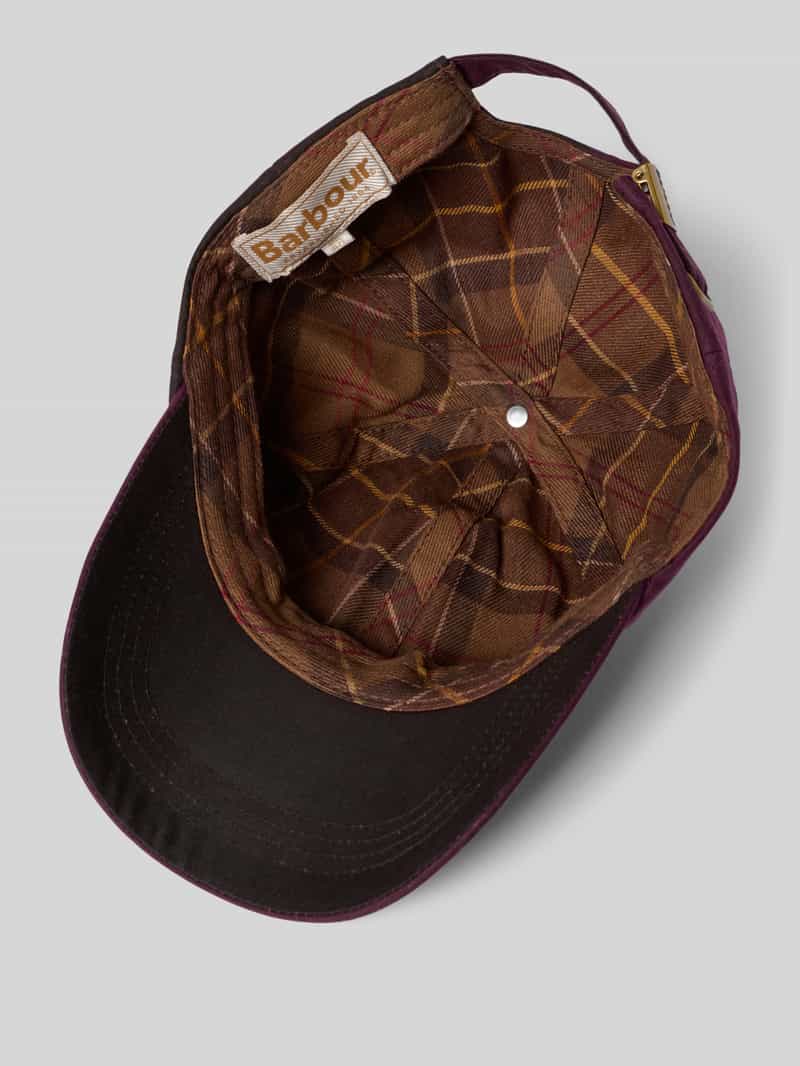 Barbour Baseballpet van puur gewaxt katoen