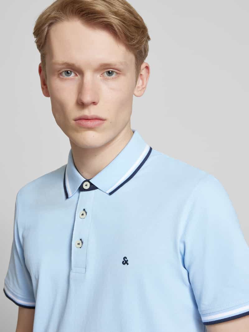 jack & jones Slim fit poloshirt met logostitching model 'PAULOS'