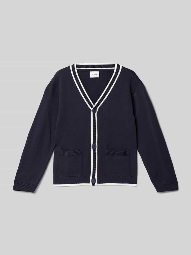 s.Oliver RED LABEL Regular fit gebreid jack met opgestikte zakken