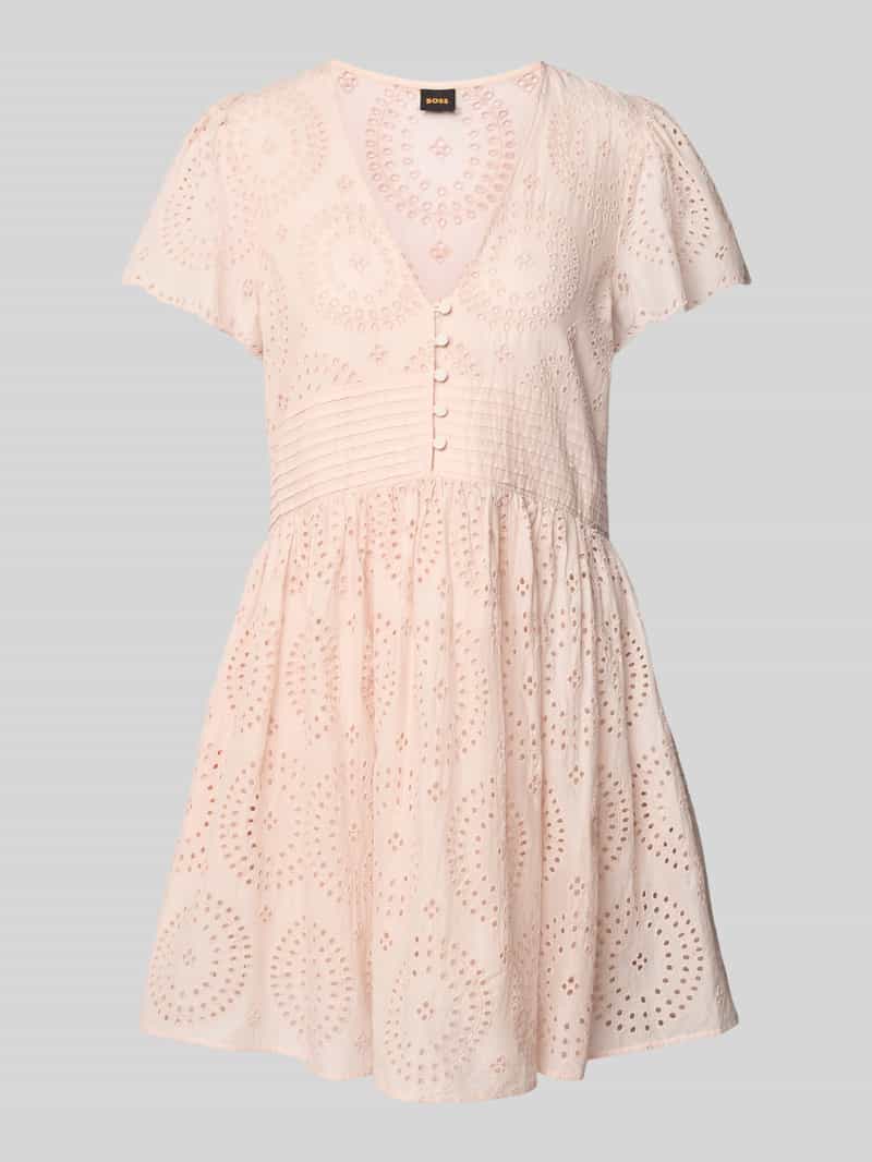 Boss Orange Mini-jurk met broderie anglaise model 'Debrody'