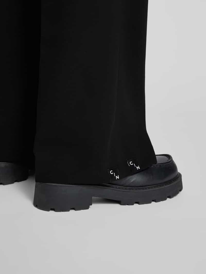 Smith and Soul Wide leg stoffen broek met bandplooien