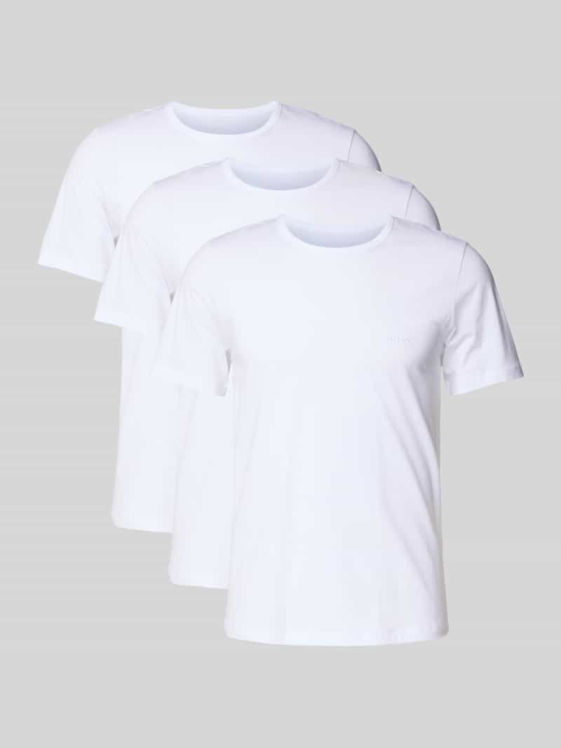 regular fit T-shirt van puur katoen model 'CLASSIC' in set van 3