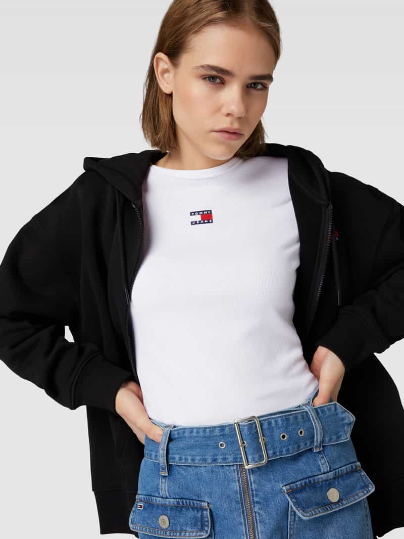 Tommy Jeans Slim fit T-shirt in riblook