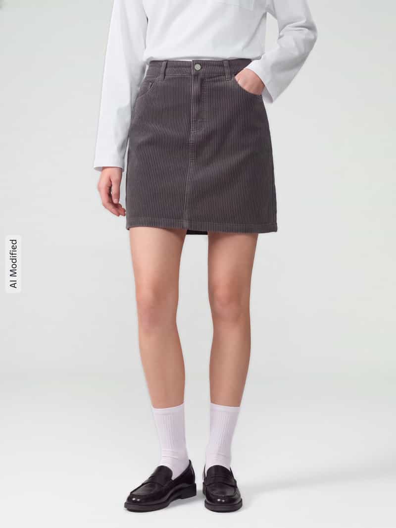 s.Oliver RED LABEL Mini-rok van puur katoen met ribcordstructuur