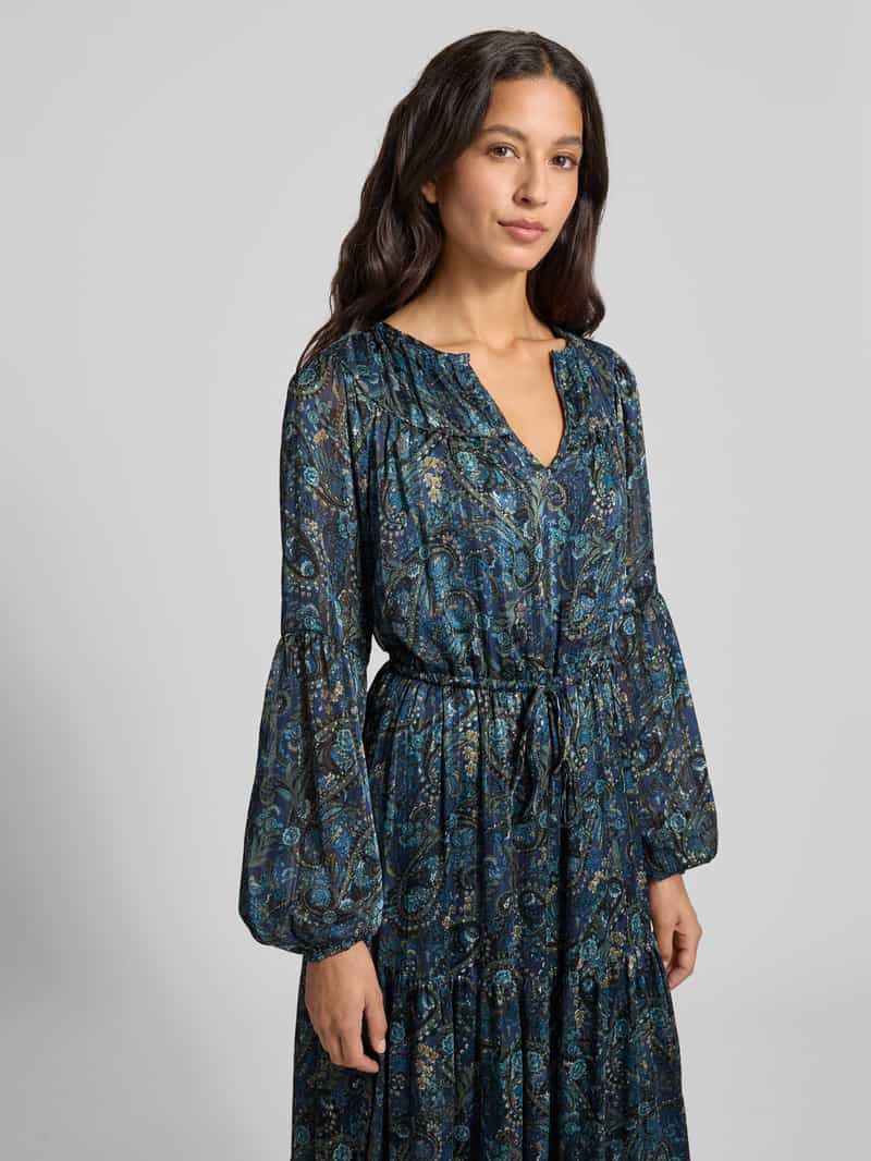 Apricot Midi-jurk met all-over paisleyprint
