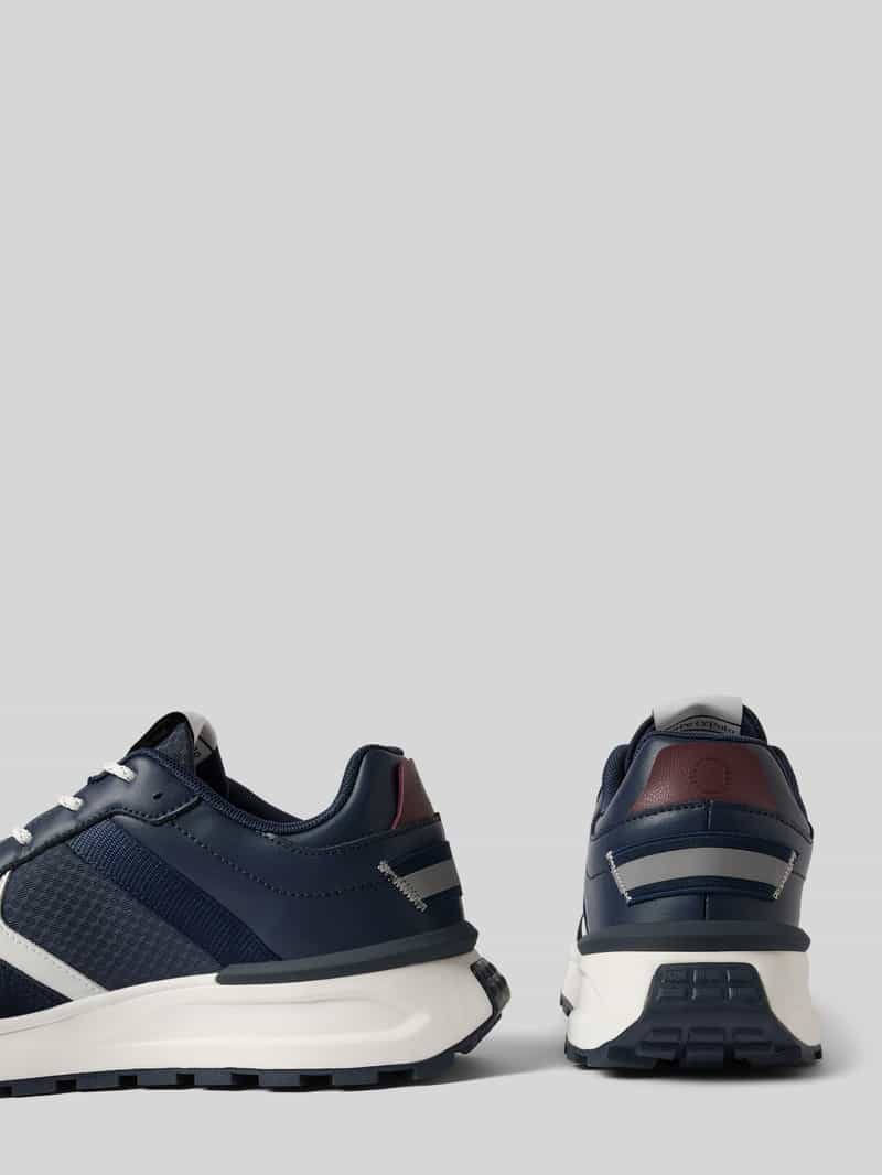 Marc O'Polo Lage sneakers van runderleer en mesh