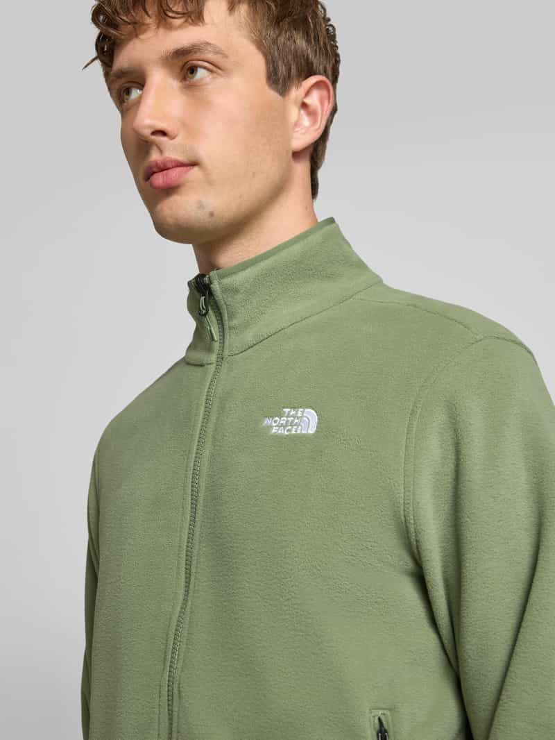 The North Face Fleecejack met opstaande kraag en labelstitching