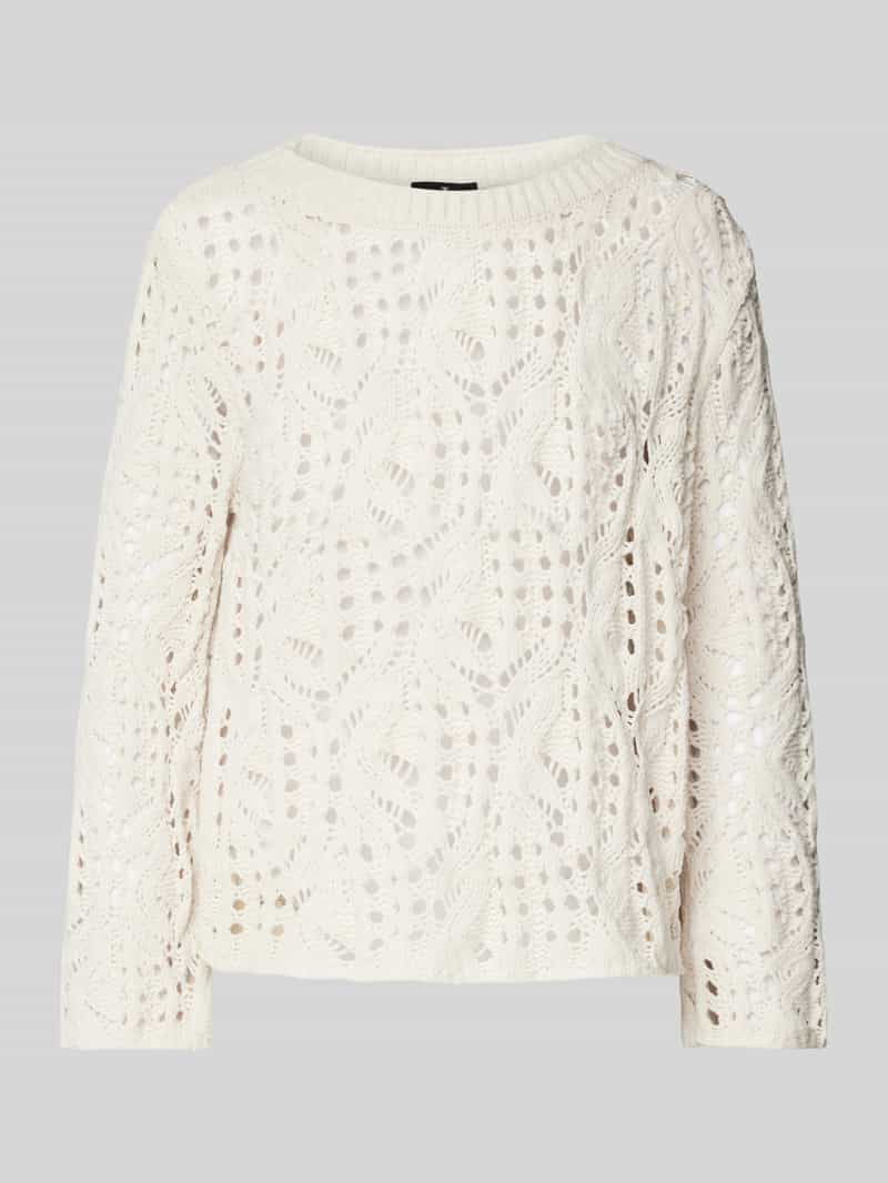 monari Gebreide pullover met ajourpatroon