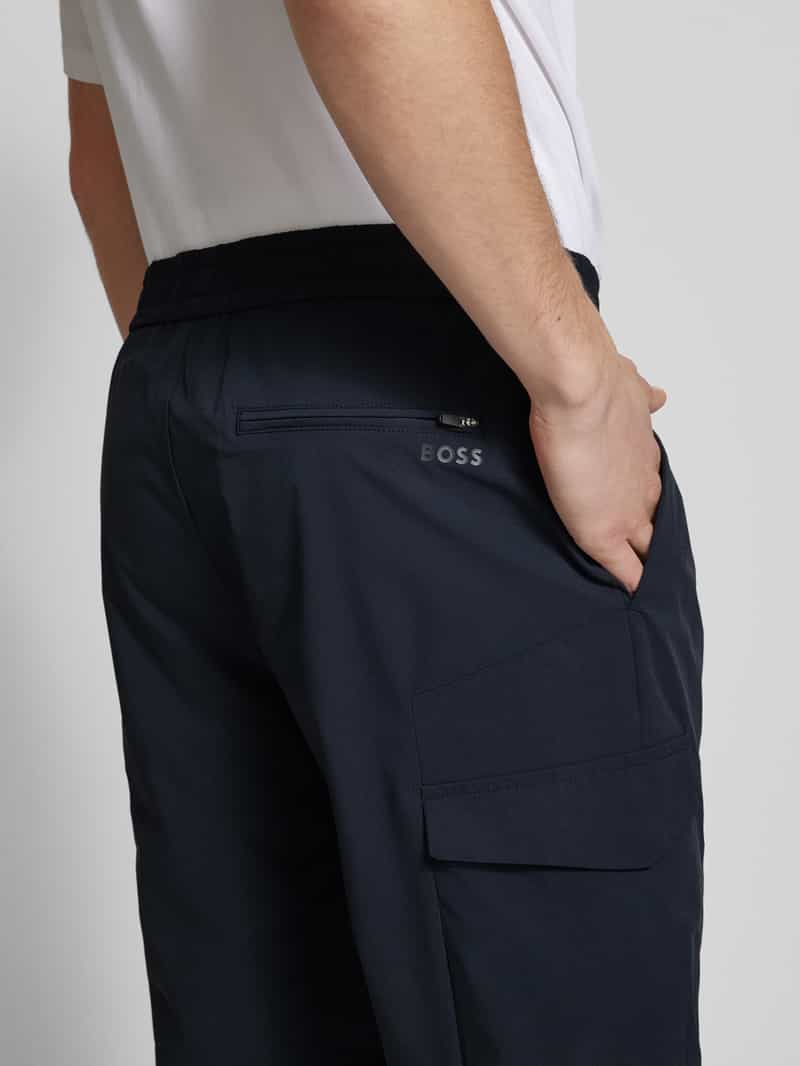 BOSS Green Regular fit korte cargobroek met elastische band model 'Urbanex'