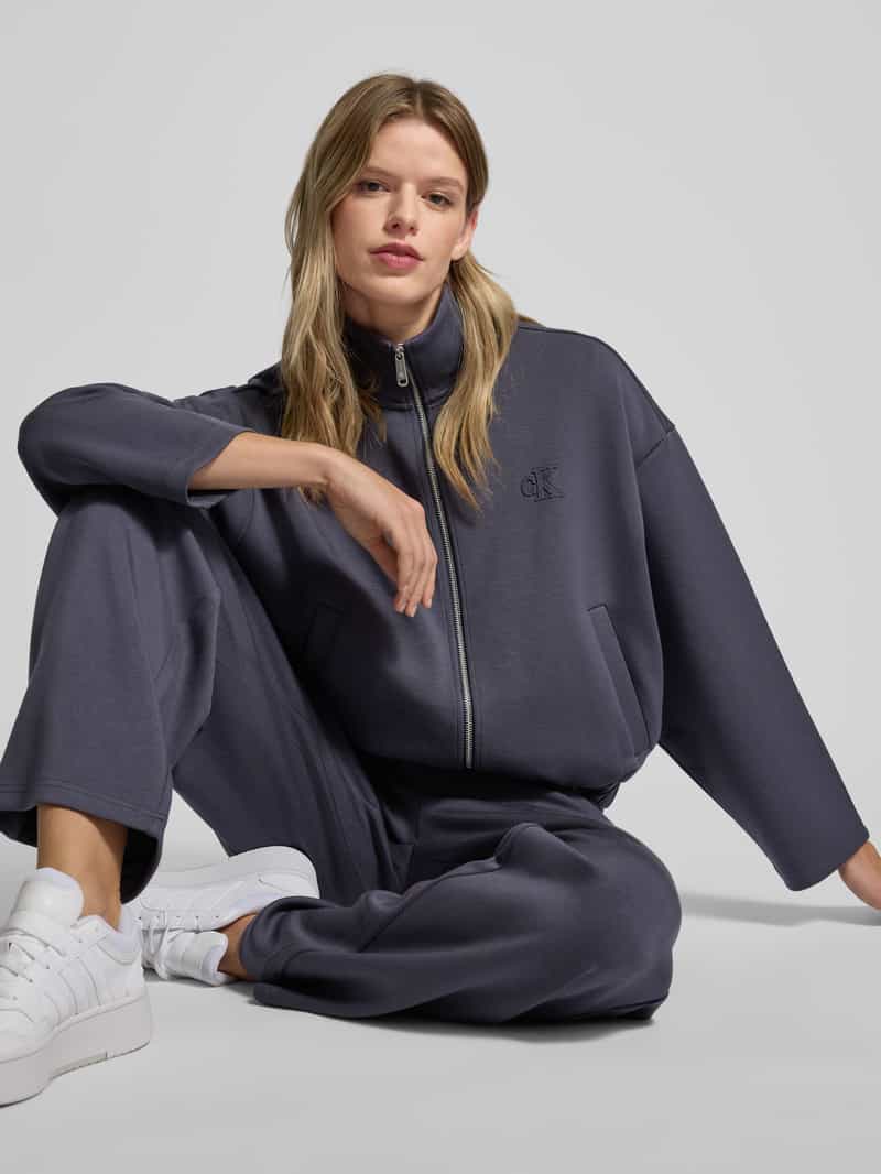 Calvin Klein Jeans Sweatjack met opstaande kraag
