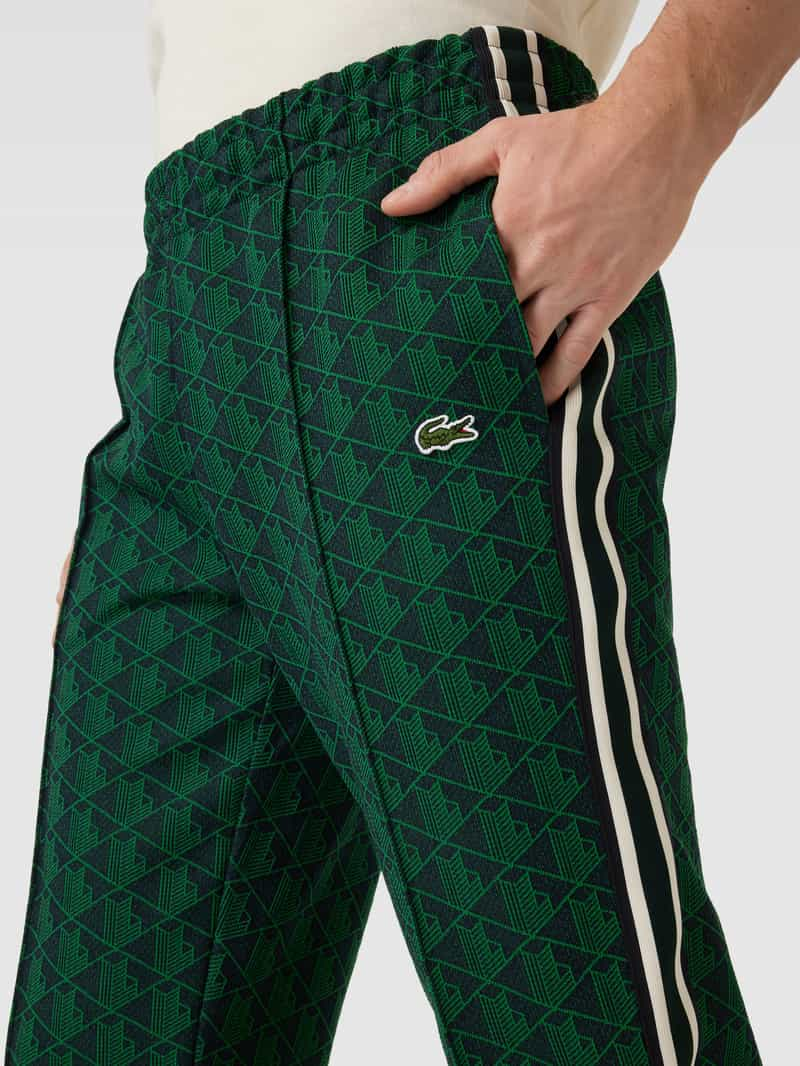 Lacoste Regular fit sweatpants met grafisch all-over motief