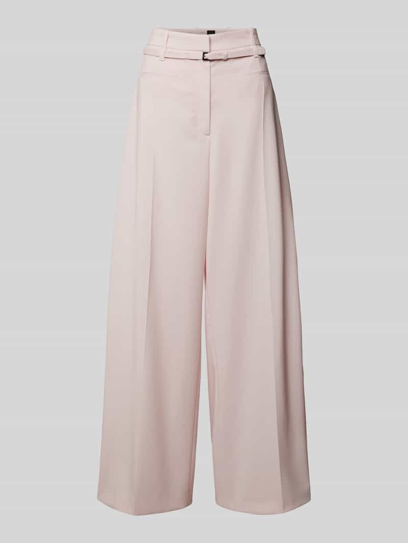 Boss Wide leg stoffen broek met persplooien