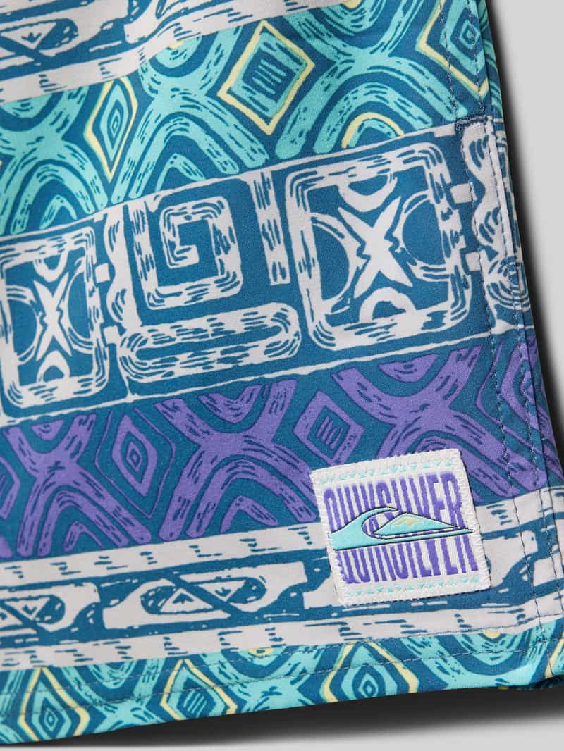 Quiksilver Straight leg zwembroek met labelpatch model 'SURFSLIK'