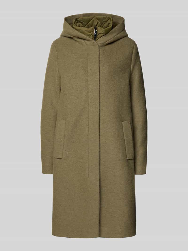 Fuchs Schmitt Lange jas met capuchon en blinde ritssluiting