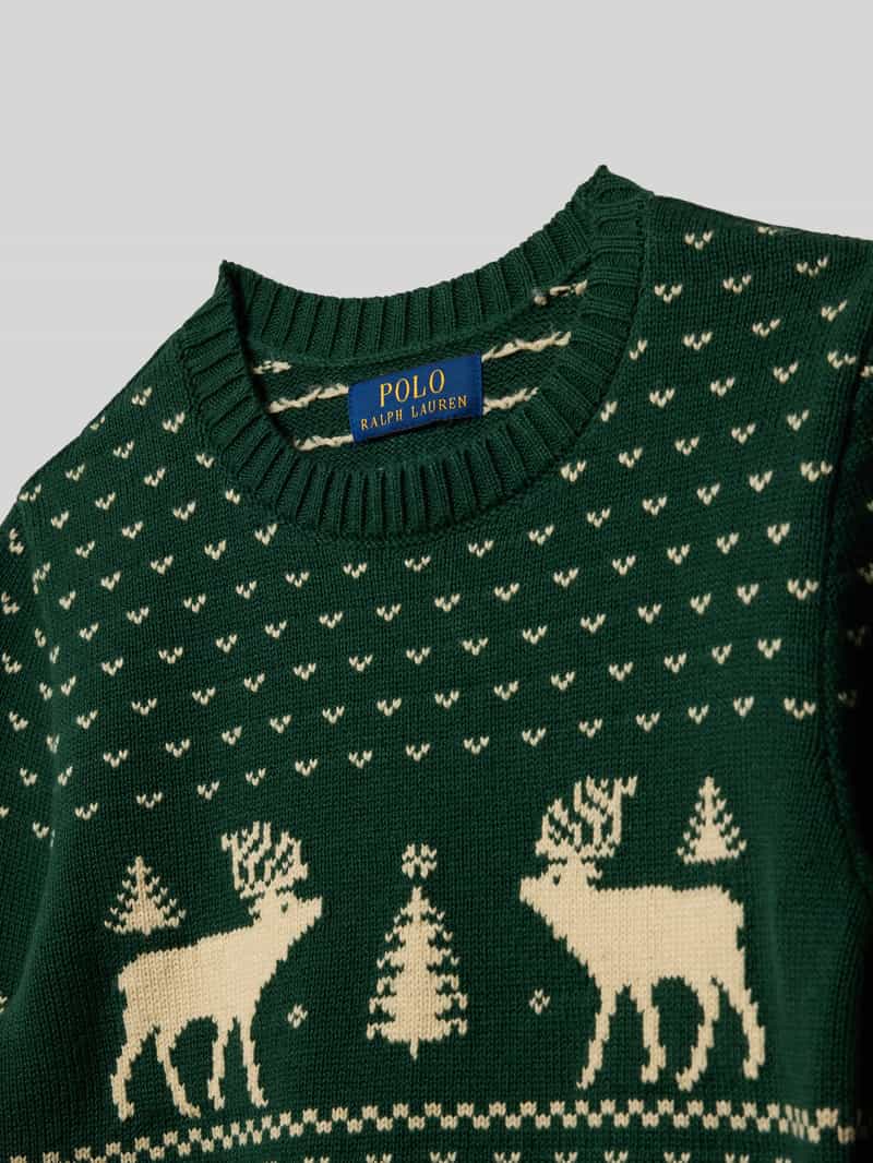Polo Ralph Lauren Teens Gebreide pullover met ribboorden