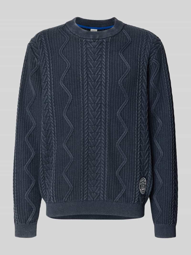 Pepe Jeans Regular fit gebreide pullover van puur katoen model 'PERRY'