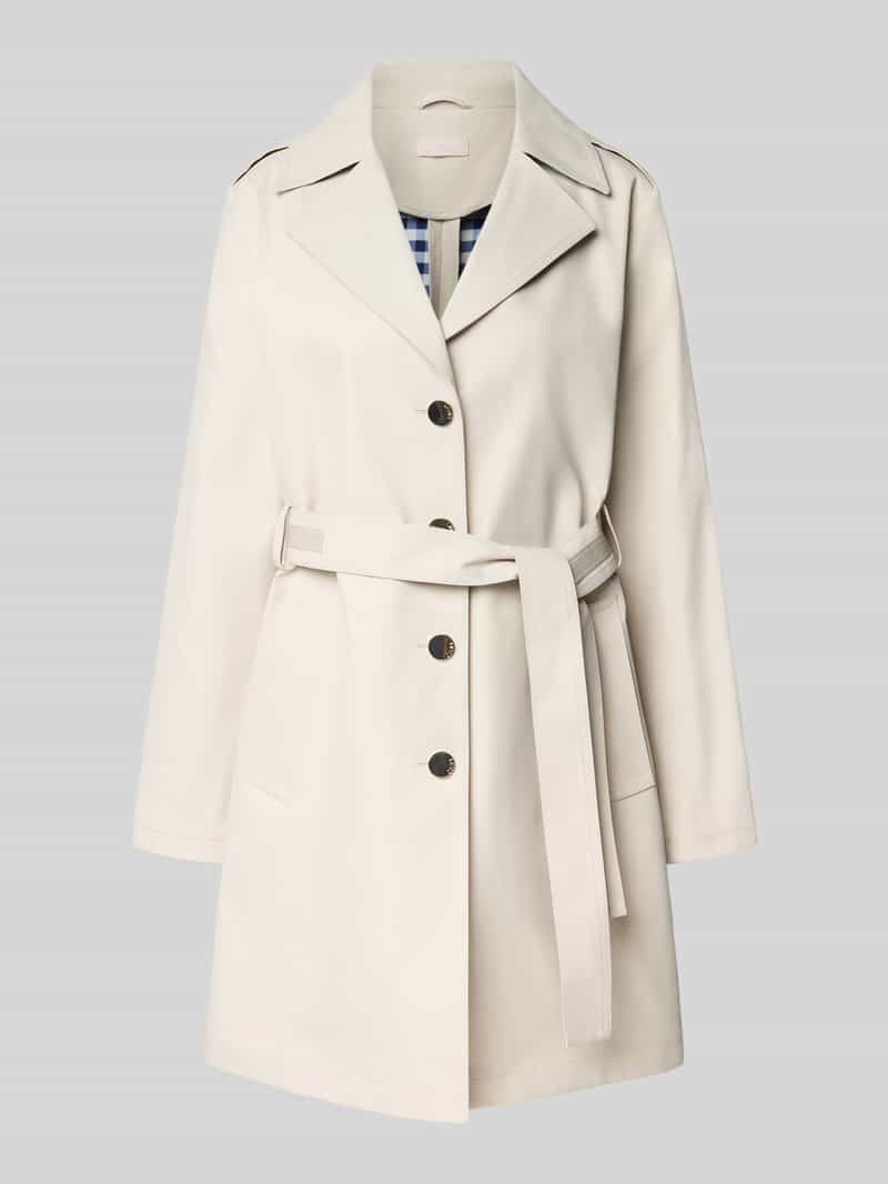 Liu Jo White Trenchcoat met reverskraag en strikceintuur