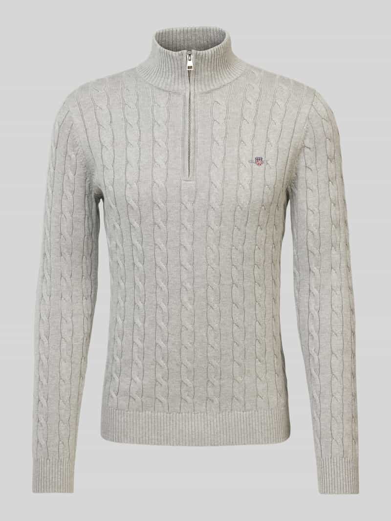 Gant Gebreide pullover met kabelpatroon