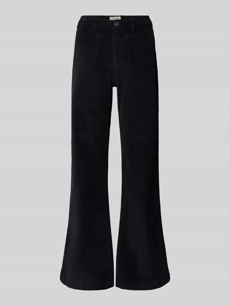 Stefanel Flared cut corduroy broek met opgestikte zakken