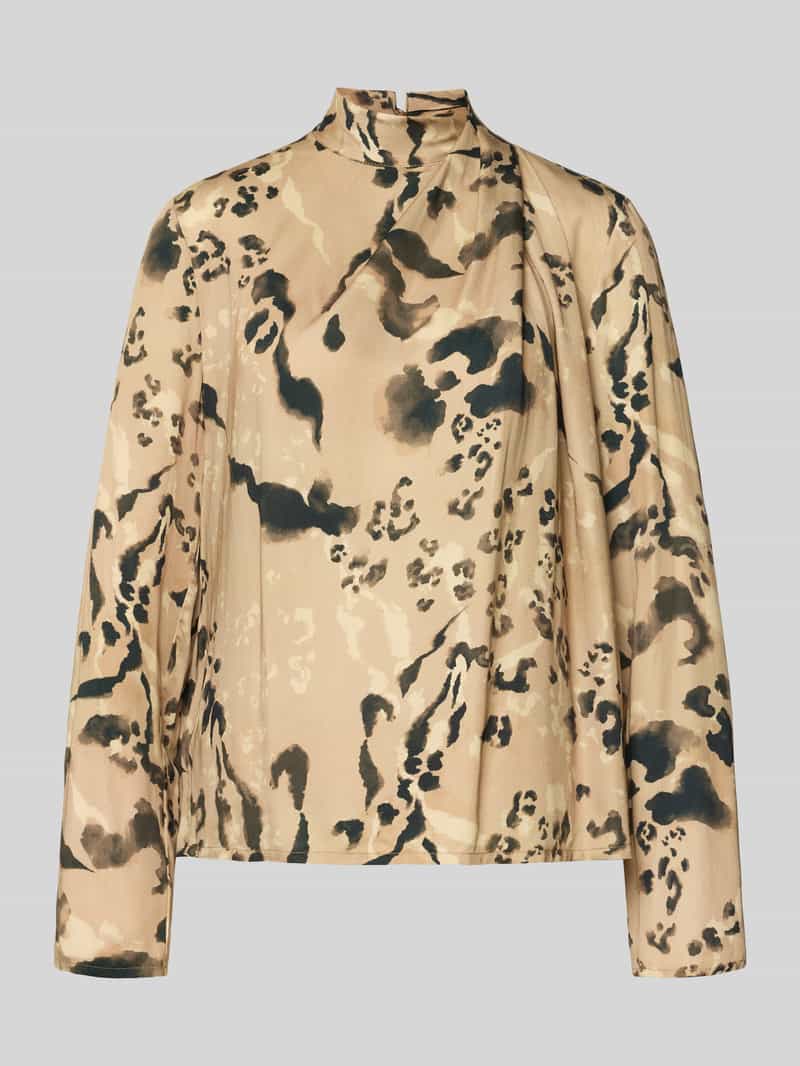 Jake*s Collection Blouse van viscose met opstaande kraag