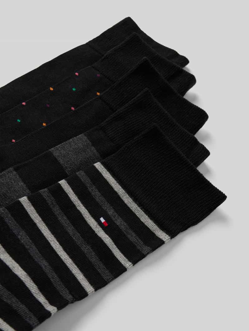 Tommy Hilfiger Sokken met labelstitching in een set van 5 paar