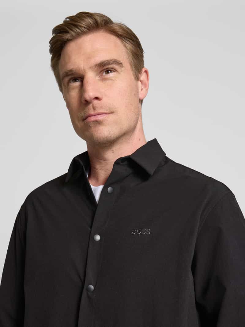 BOSS Green Overhemdjack met drukknoopsluiting model 'Basin'