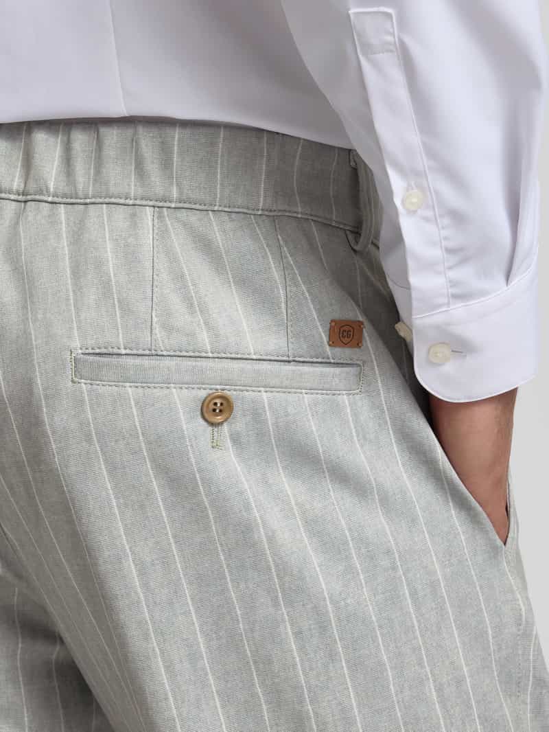 CG Club of Gents Tapered fit stoffen broek met applicaties model 'Clow'