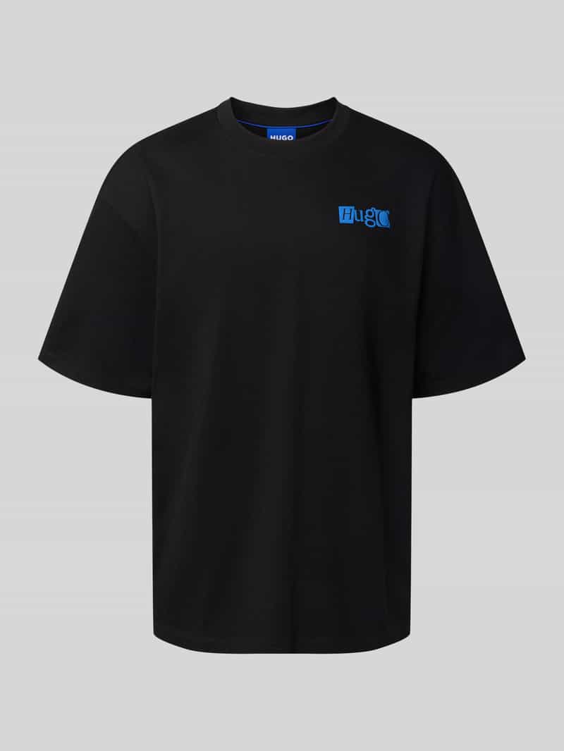 Hugo Blue Regular fit T-shirt van puur katoen model 'NILTE'