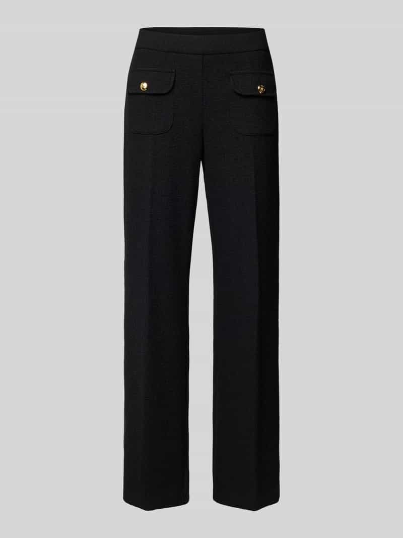 CAMBIO Flared stoffen broek in verkorte pasvorm