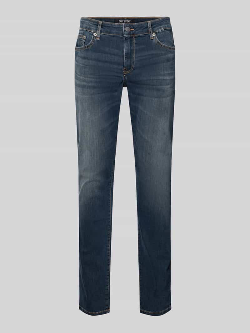 Slim fit jeans van katoenmix model 'LOOM'