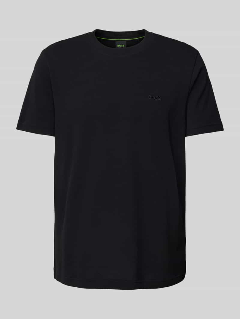 BOSS Green T-shirt met labelstitching model 'Taddy'